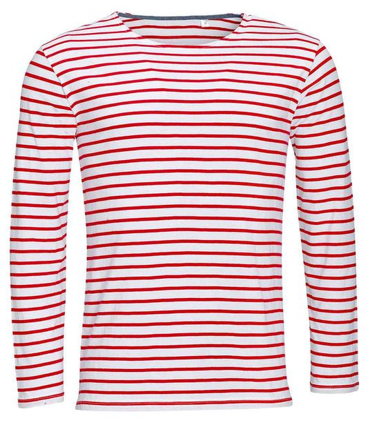 SOLS SOL01402 SOL'S Marine Long Sleeve Striped T-Shirt - COOZO