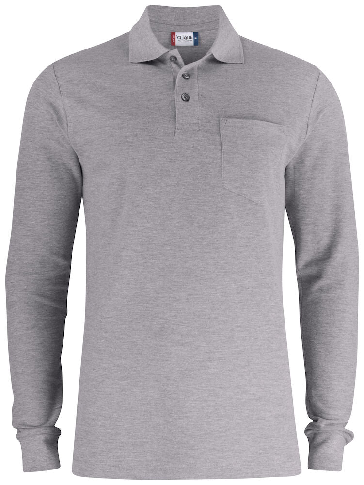 Clique 028235 Basic Polo Pocket L/S - COOZO