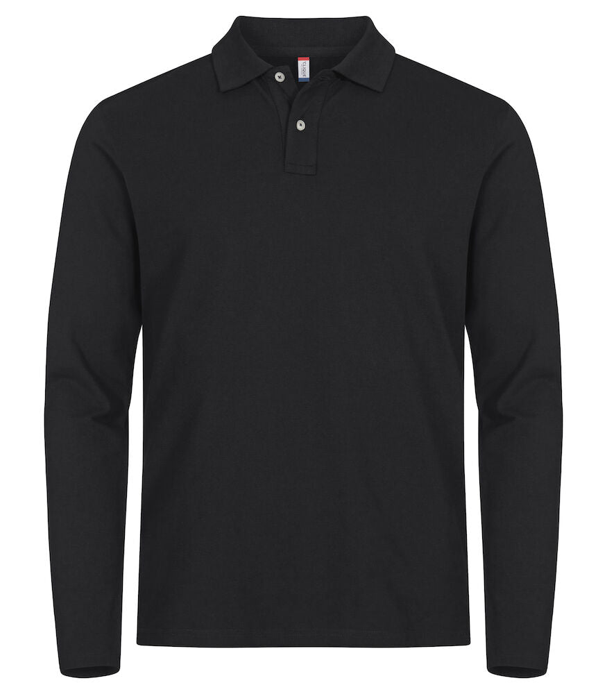 Clique 028262 Stretch Premium Polo L/S in Black