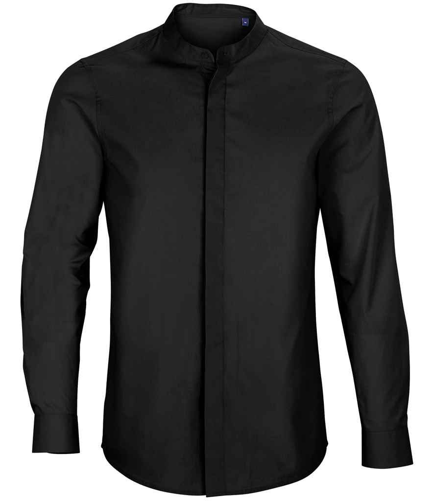 Neoblu 03792 Bart Mao Collar Long Sleeve Poplin Shirt - COOZO