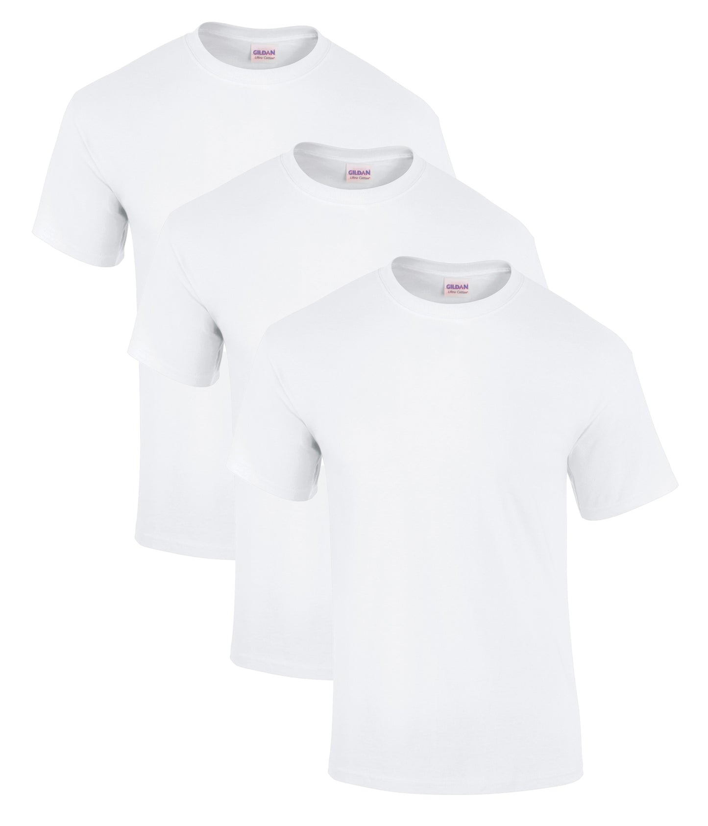 Gildan 2000 Unisex Ultra Cotton Crew Necked T-Shirt 205gsm 100% Cotton (pack of 3) - COOZO