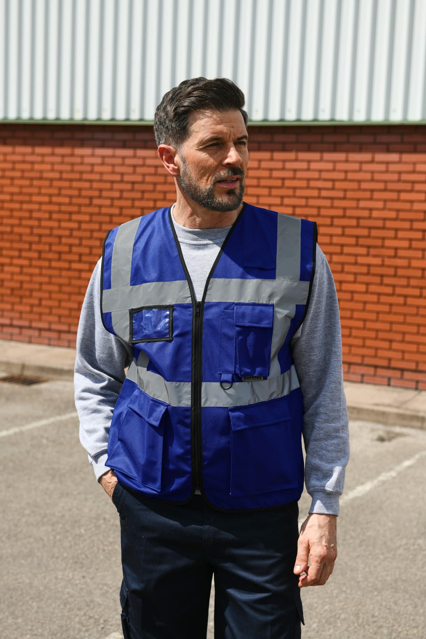 Korntex XEXEC Unisex High Visibility Executive Multifunction Safety Vest 120gsm Main color - COOZO