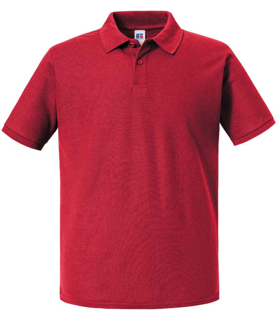 Russell 570M Classic fit Authentic Eco Piqu Polo Shirt Ribbed collar and cuffs - COOZO