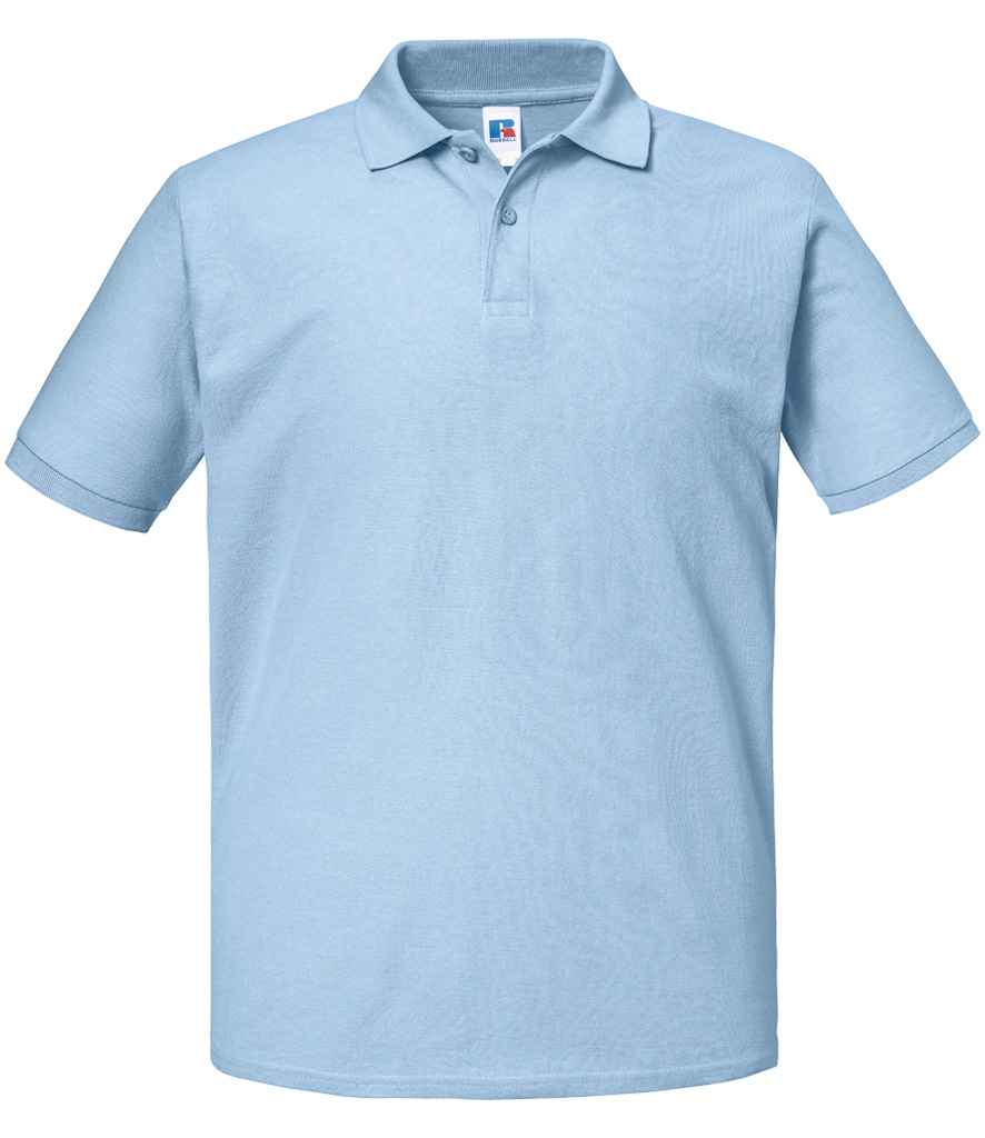 Russell 570M Classic fit Authentic Eco Piqu Polo Shirt Ribbed collar and cuffs - COOZO