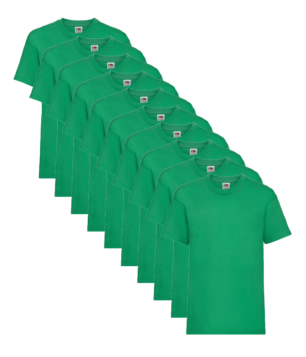 Fruit Of The Loom 61033 Valueweight T-Shirt 165gsm Kids 10 pack - COOZO