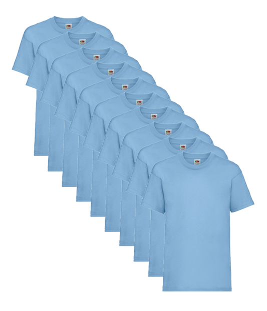 Fruit Of The Loom 61033 Valueweight T-Shirt 165gsm Kids 10 pack - COOZO