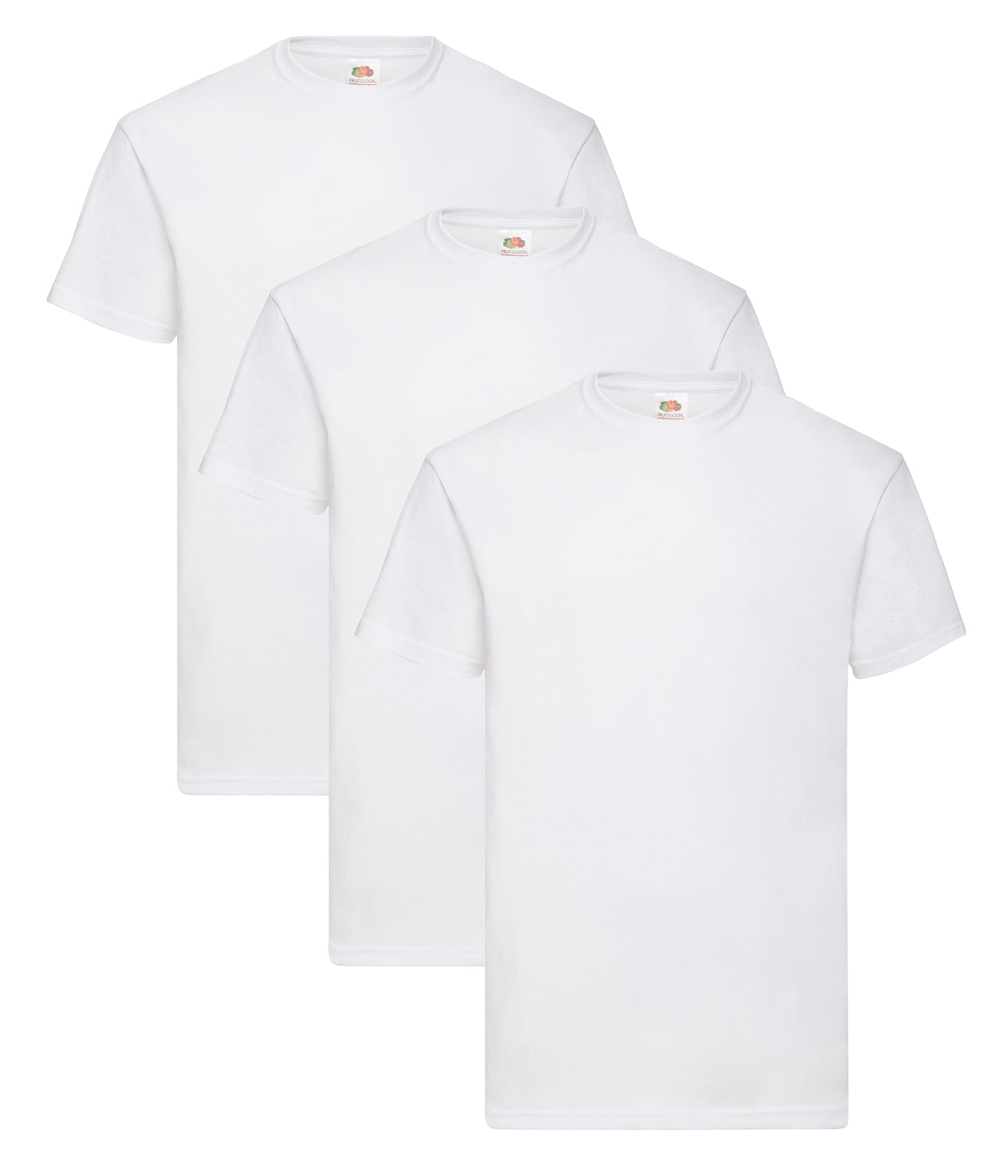 Fruit Of The Loom 61036 Unisex Valueweight Crew Necked T-Shirt 165gsm 100% Cotton (pack of 3) - COOZO