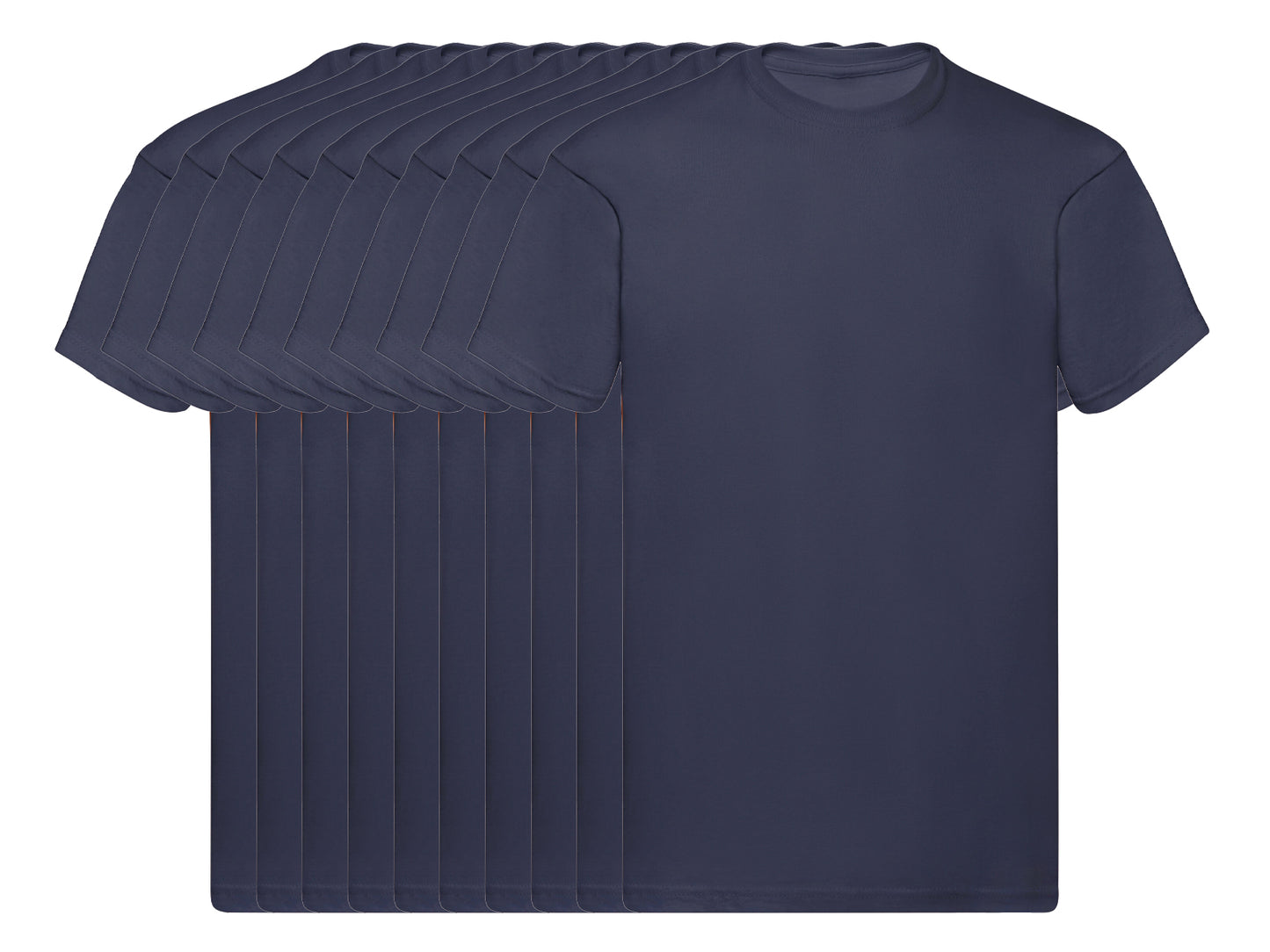 Fruit Of The Loom 61082 Pack of 10 Men's Original Round Neck Short-Sleeved T-Shirts 145gsm - COOZO