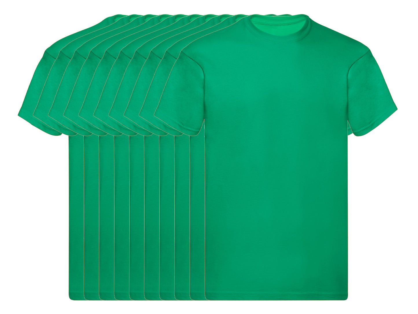 Fruit Of The Loom 61082 Pack of 10 Men's Original Round Neck Short-Sleeved T-Shirts 145gsm - COOZO