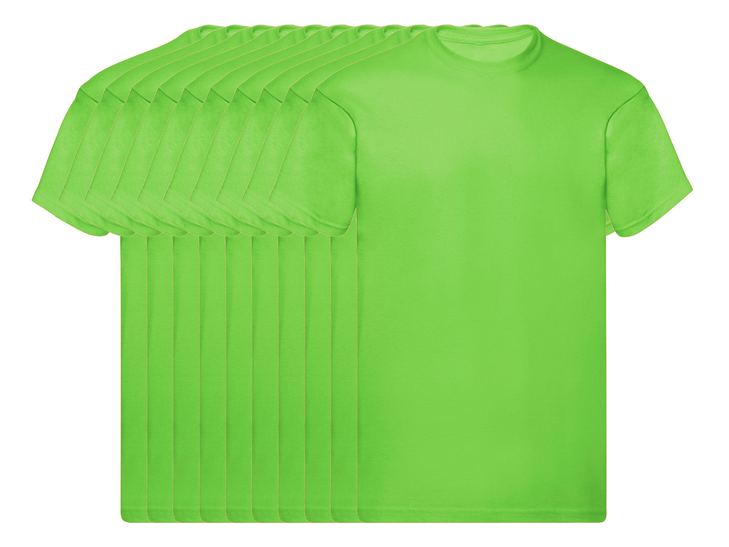 Fruit Of The Loom 61082 Pack of 10 Men's Original Round Neck Short-Sleeved T-Shirts 145gsm - COOZO