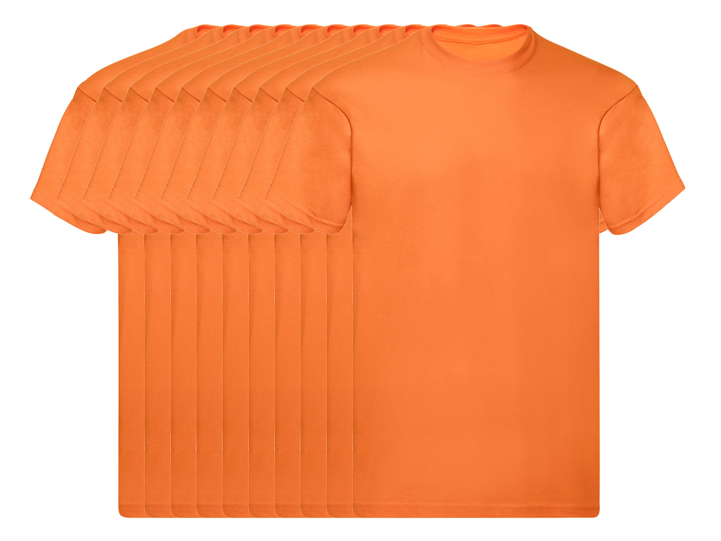 Fruit Of The Loom 61082 Pack of 10 Men's Original Round Neck Short-Sleeved T-Shirts 145gsm - COOZO
