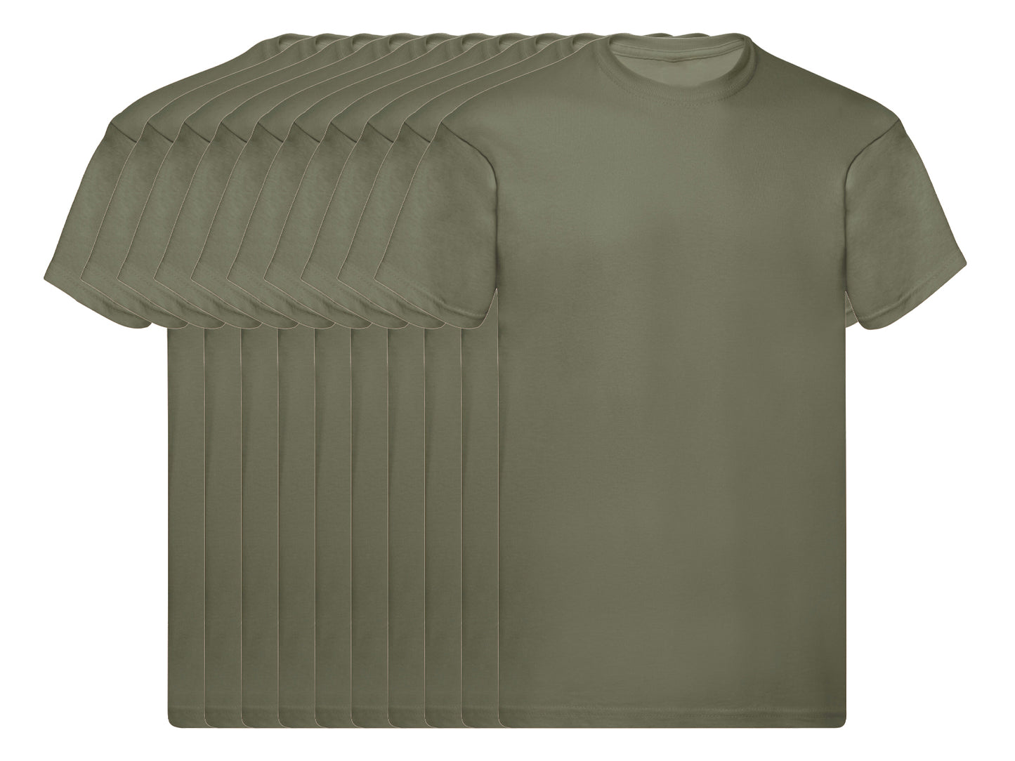 Fruit Of The Loom 61082 Pack of 10 Men's Original Round Neck Short-Sleeved T-Shirts 145gsm - COOZO