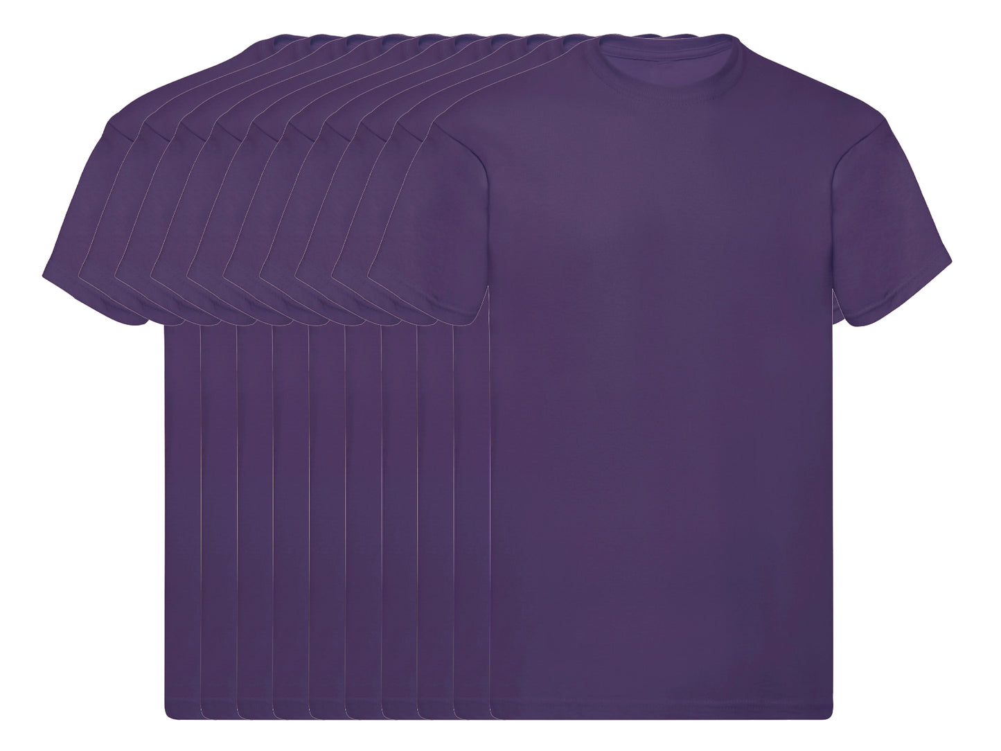 Fruit Of The Loom 61082 Pack of 10 Men's Original Round Neck Short-Sleeved T-Shirts 145gsm - COOZO