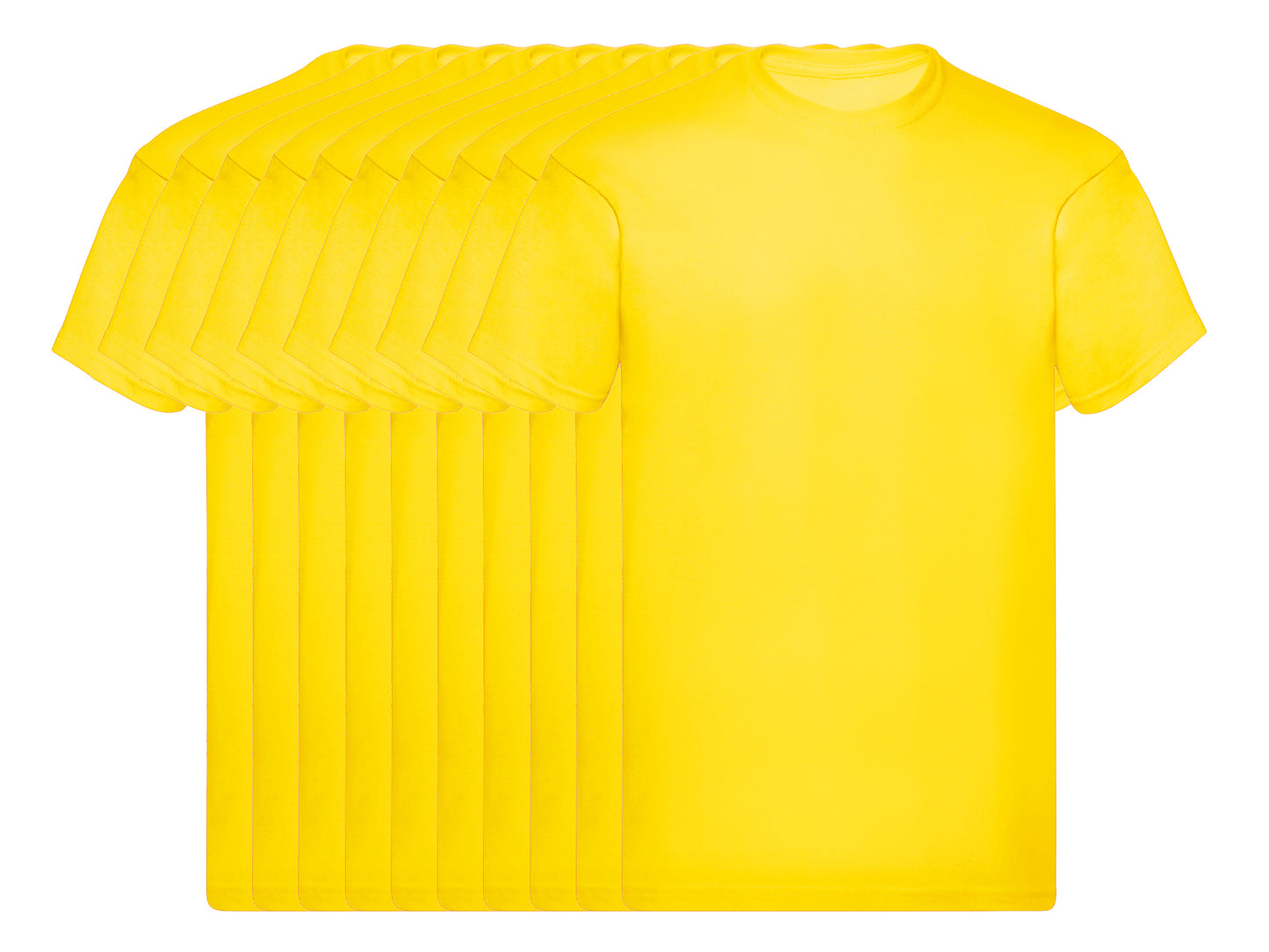 Fruit Of The Loom 61082 Pack of 10 Men's Original Round Neck Short-Sleeved T-Shirts 145gsm - COOZO