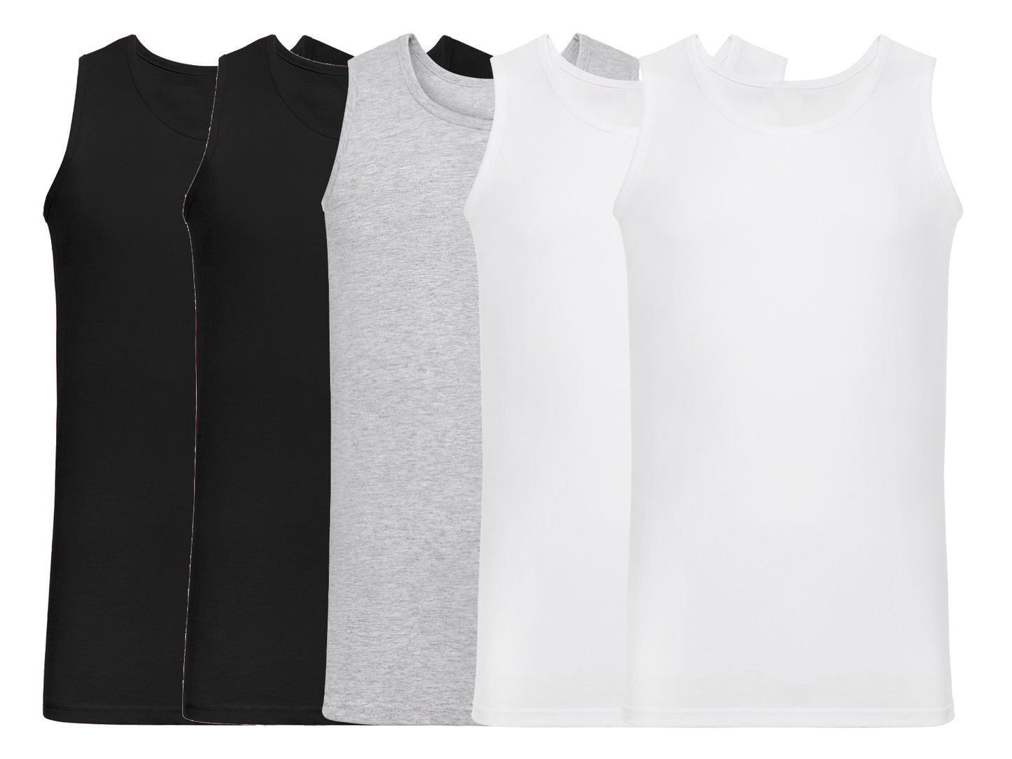 Fruit Of The Loom 61098 Mens (Unisex) Valueweight Athletic Vest 5 pack Tank Tops - COOZO
