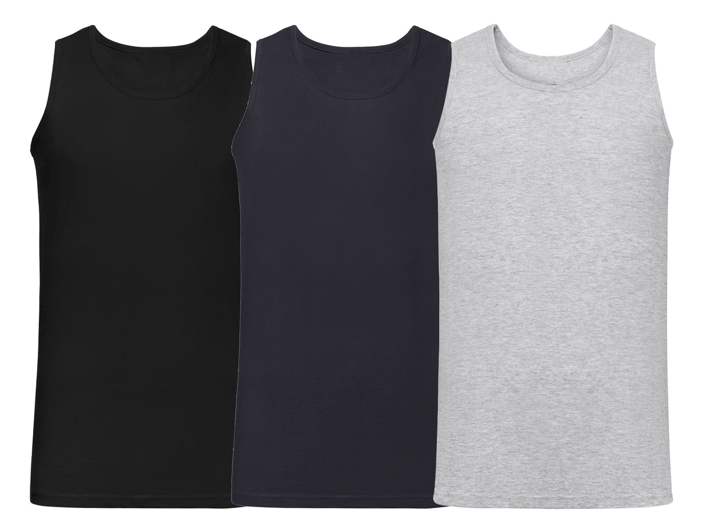 Fruit Of The Loom 61098 Pack of 3 Men's Valueweight Athletic Vests 100% Cotton