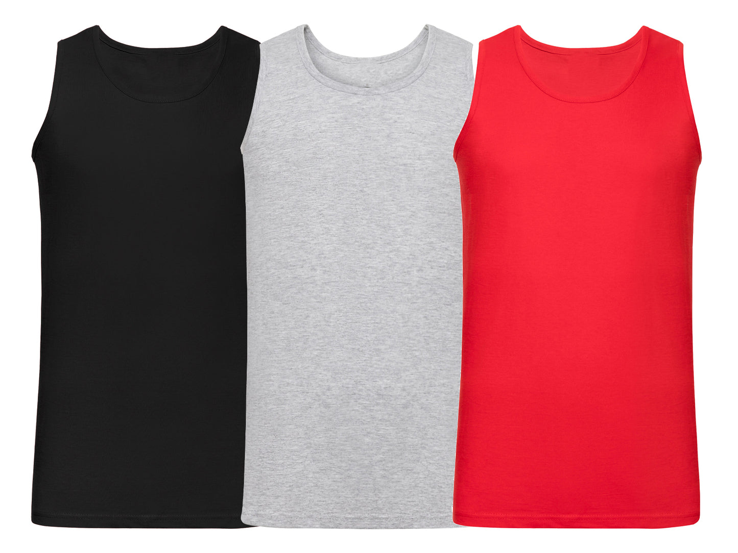 Fruit Of The Loom 61098 Pack of 3 Men's Valueweight Athletic Vests 100% Cotton