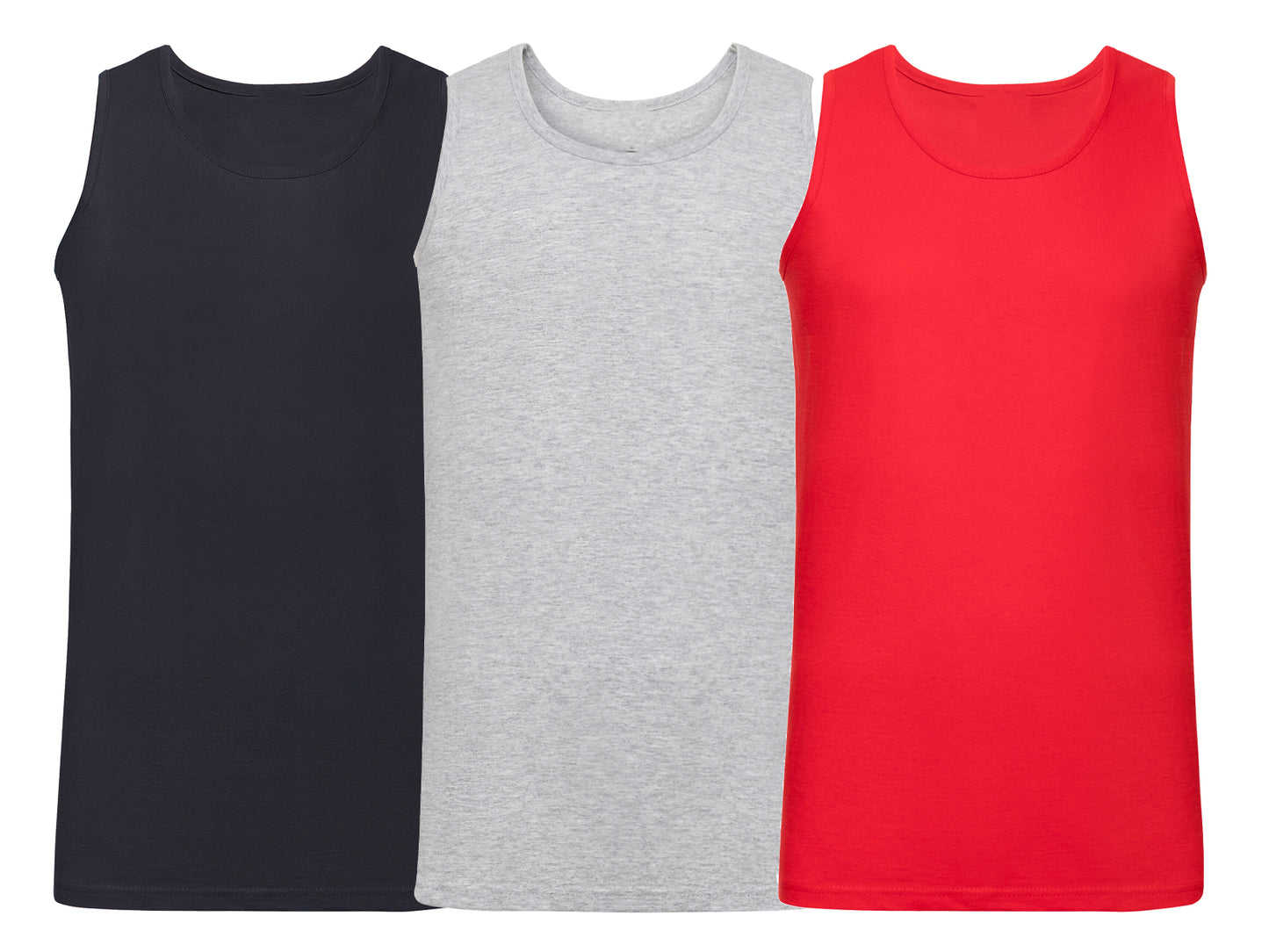 Fruit Of The Loom 61098 Pack of 3 Men's Valueweight Athletic Vests 100% Cotton