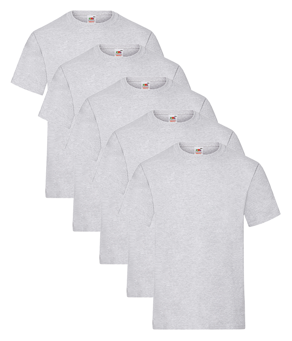 Fruit Of The Loom 61212 Men's Heavy T 5 pack - COOZO