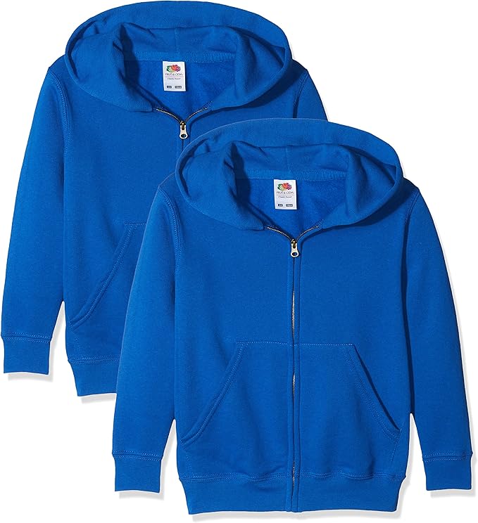 Fruit Of The Loom 62045 Classic Zip Hood 280gsm Kids (pack of 2) - COOZO