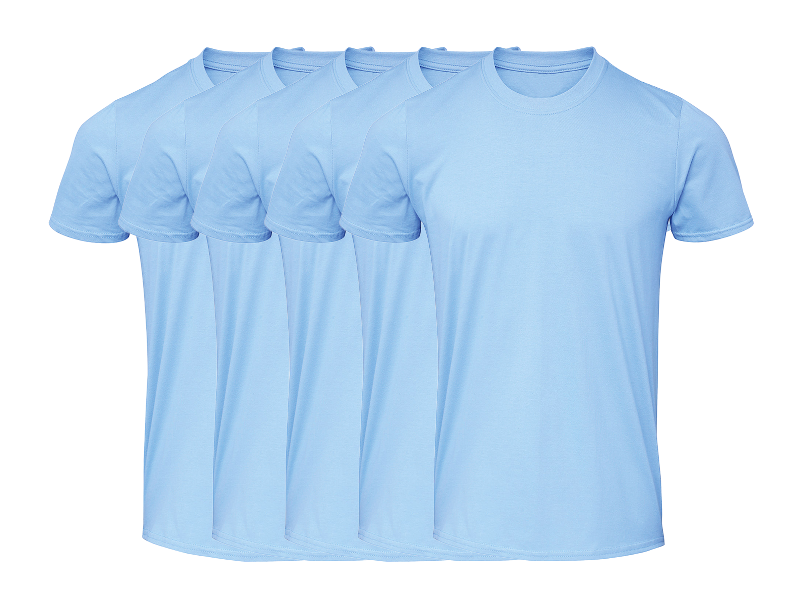 COOZO Mens Soft Cotton Pack of 5 Plain Short Sleeve T-Shirts - COOZO