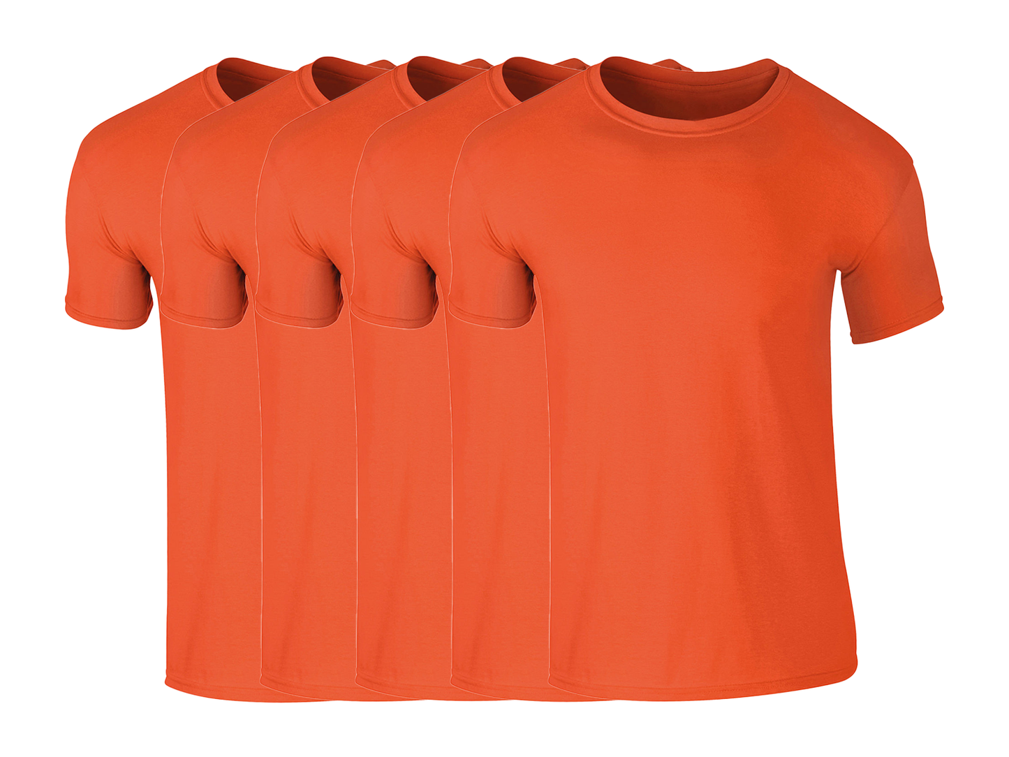 COOZO 64000 Mens Soft Cotton Pack of 5 Plain Short Sleeve T-Shirts Single Main Color - COOZO