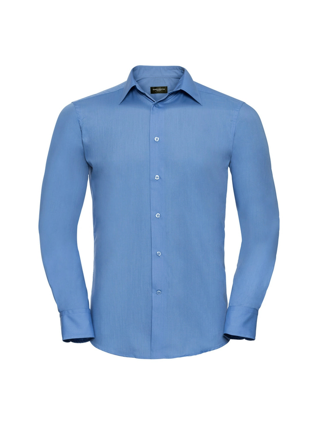 Russell Collection 924M Easy Care Tailored Long Sleeve Poplin Shirt 110gsm Mens - COOZO