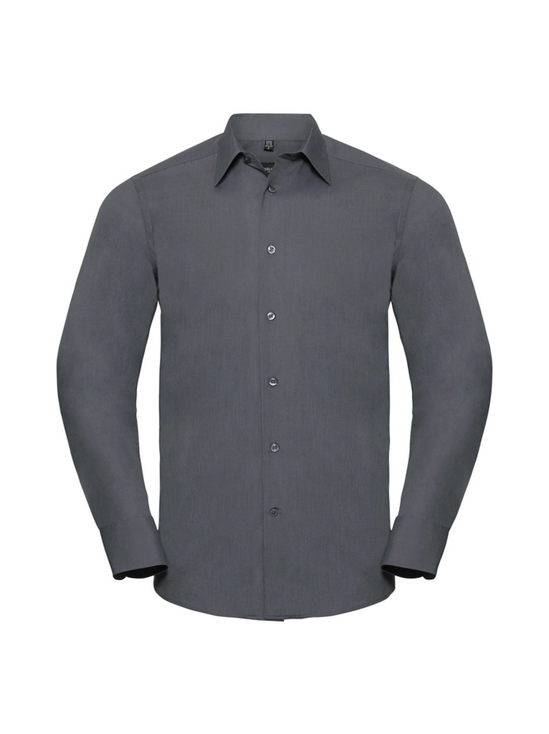 Russell Collection 924M Easy Care Tailored Long Sleeve Poplin Shirt 110gsm Mens - COOZO