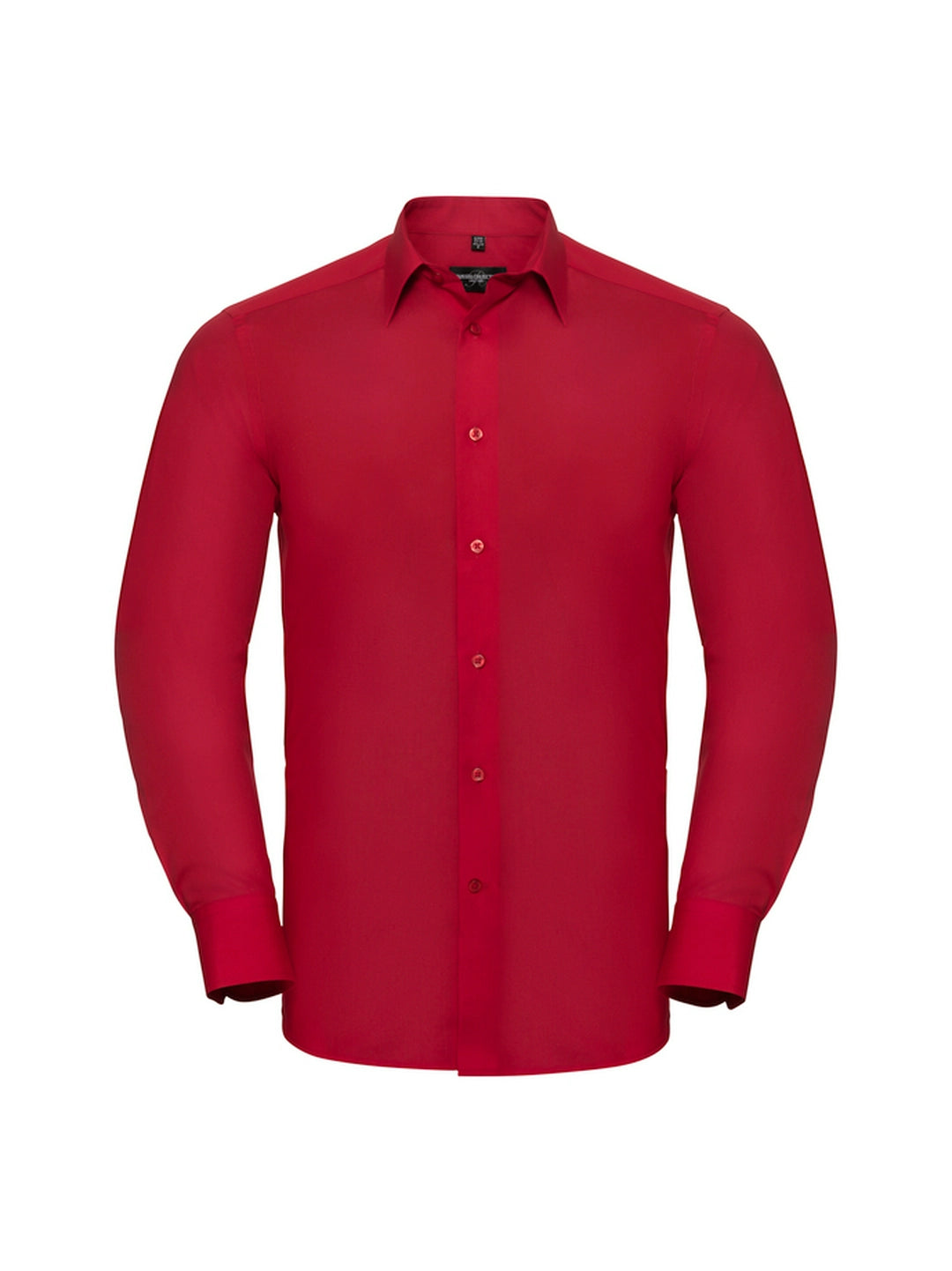 Russell Collection 924M Easy Care Tailored Long Sleeve Poplin Shirt 110gsm Mens - COOZO