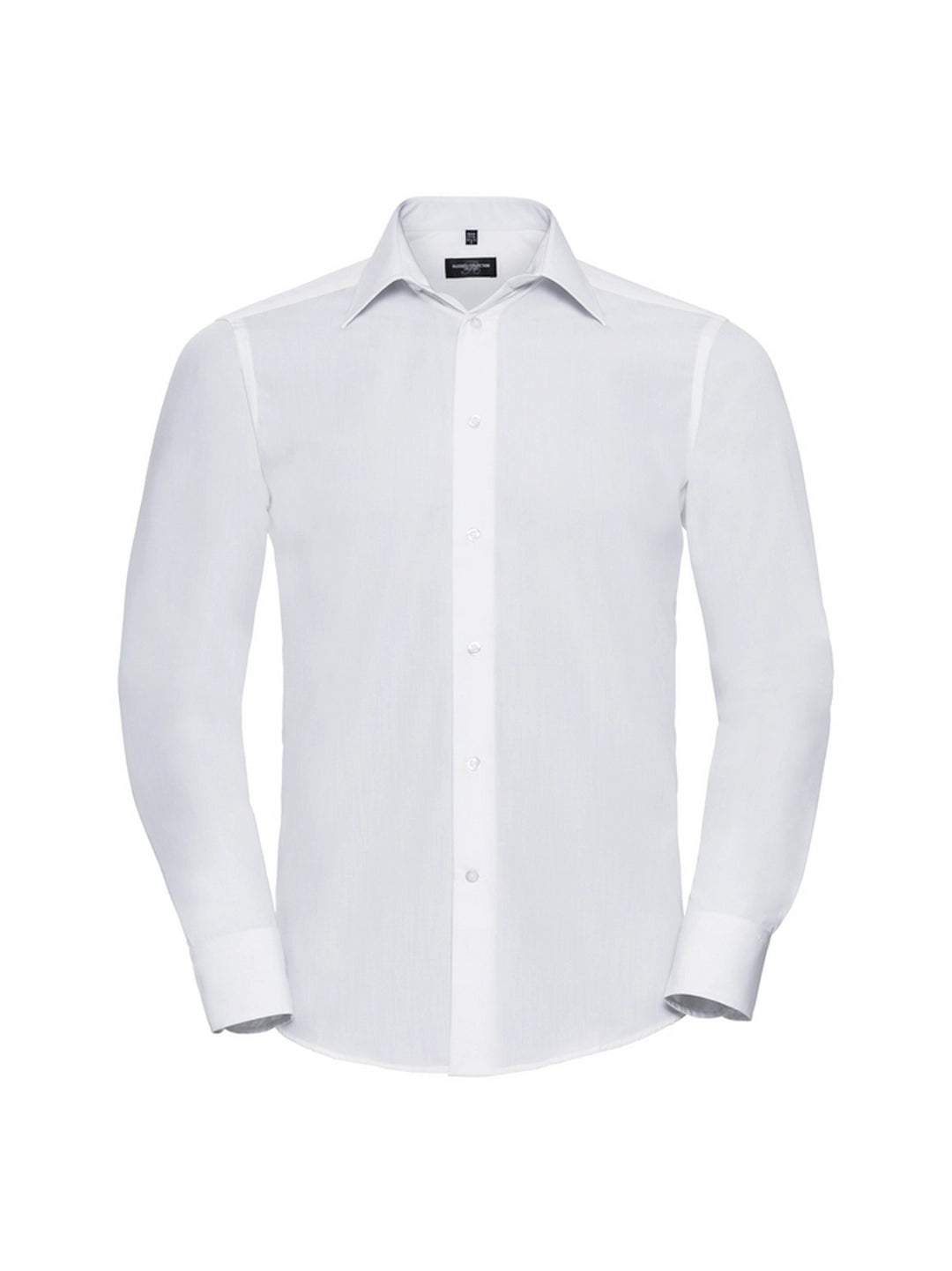 Russell Collection 924M Easy Care Tailored Long Sleeve Poplin Shirt 110gsm Mens - COOZO