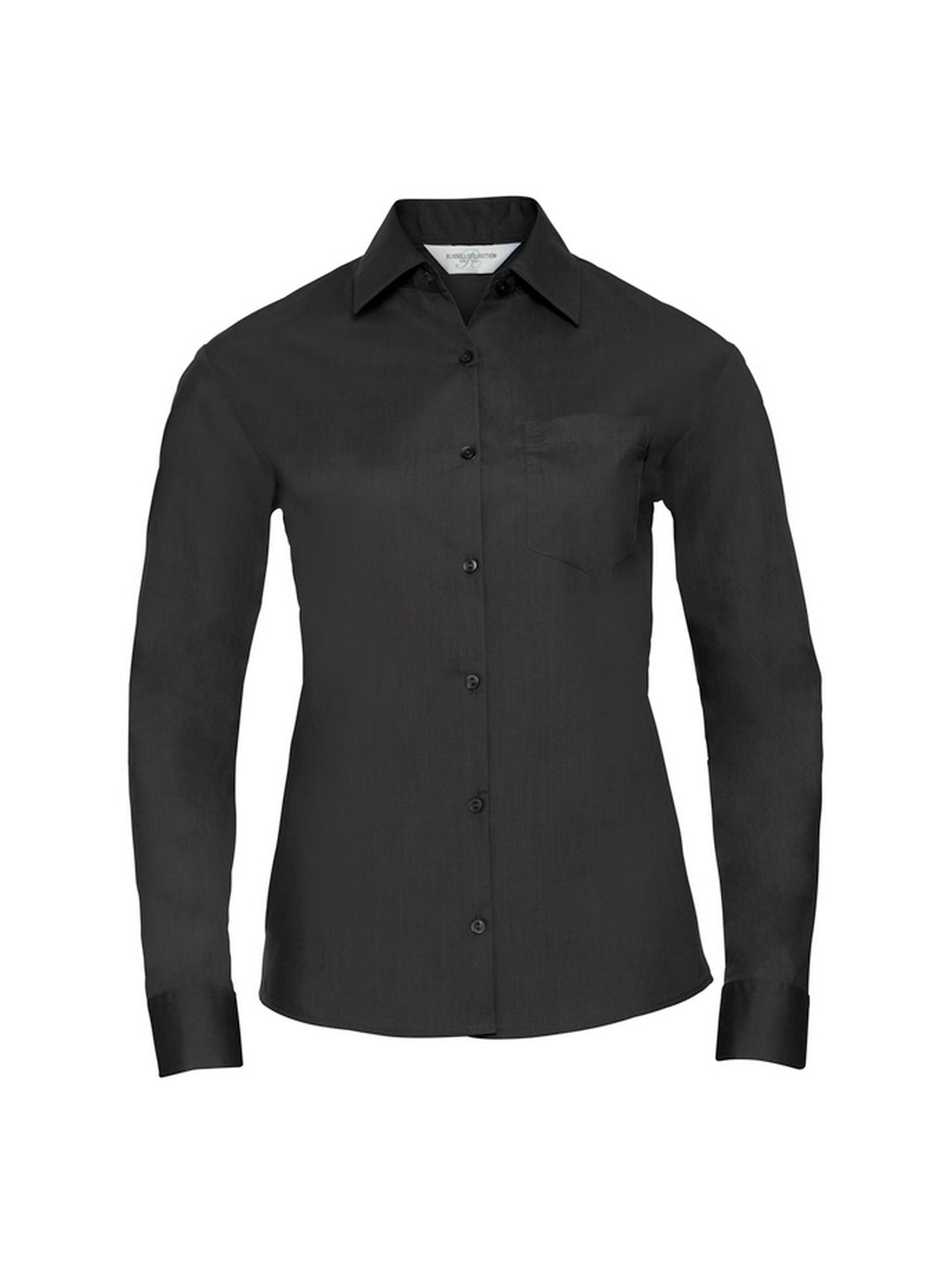 Russell Collection 934F Poplin Long Sleeve 110gsm Ladies Slightly tailored fit - COOZO