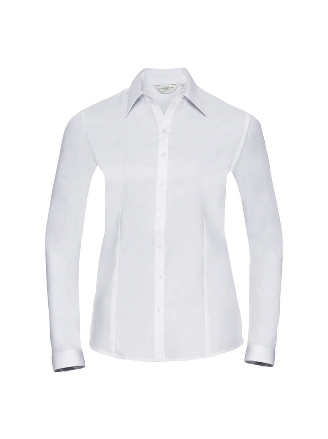 Russell Collection 962F Ladies' Long Sleeve Tailored Herringbone Shirt - COOZO