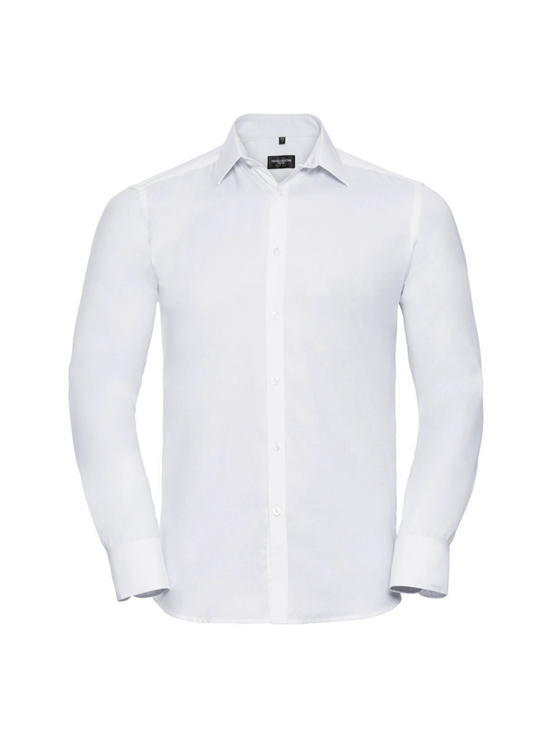 Russell Collection 962M Men's Long Sleeve Tailored Herringbone Shirt - COOZO