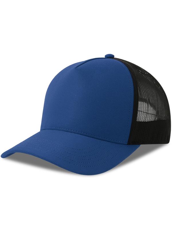 Atlantis ACDEMC Dempo 5 Panel Unstructured Mid Profile Mid Visor Textured Stretch Recycled Trucker Cap
