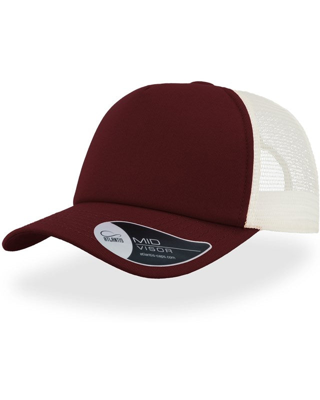 Atlantis ACRECO Record Mid Visor 5 Panel Trucker Cap - COOZO