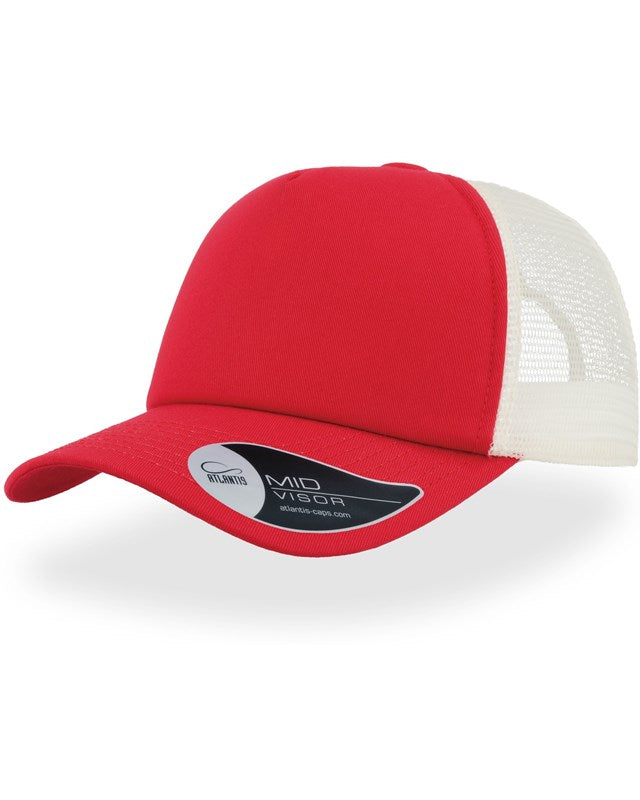 Atlantis ACRECO Record Mid Visor 5 Panel Trucker Cap - COOZO