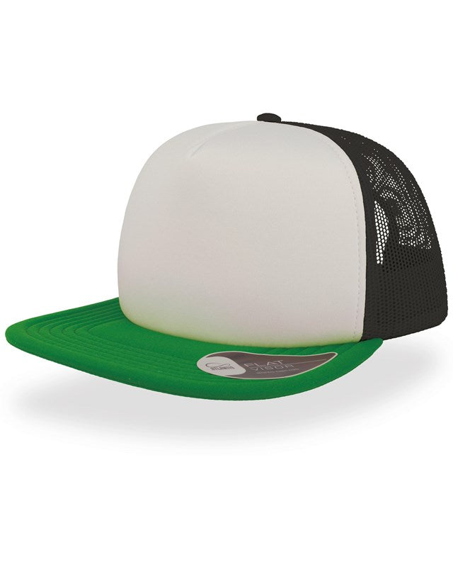 Atlantis ACSN90 Snap 90s Flat Visor 5 Panel Trucker Cap - COOZO