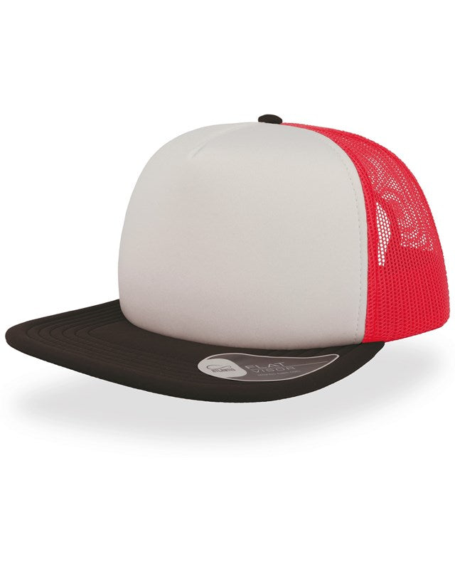 Atlantis ACSN90 Snap 90s Flat Visor 5 Panel Trucker Cap - COOZO
