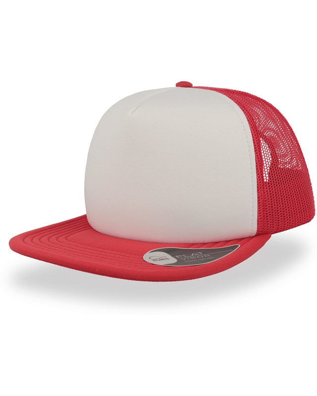 Atlantis ACSN90 Snap 90s Flat Visor 5 Panel Trucker Cap - COOZO