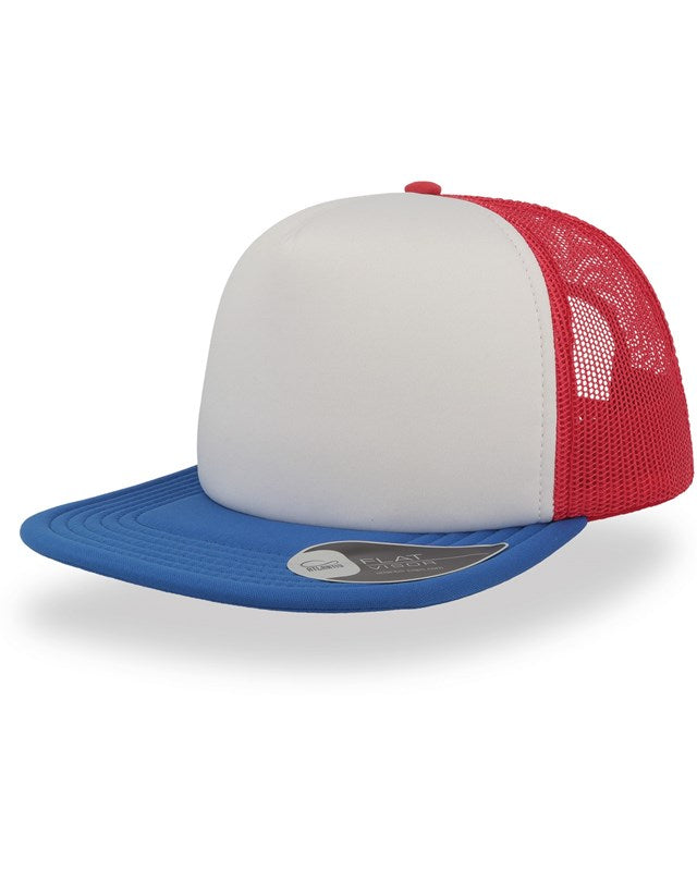 Atlantis ACSN90 Snap 90s Flat Visor 5 Panel Trucker Cap - COOZO