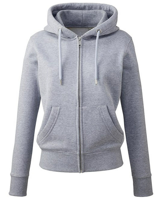 ANTHEM AM004 Women's Anthem full-zip hoodie Peached fabric soft-feel finish Waffle knit hood High polished - COOZO