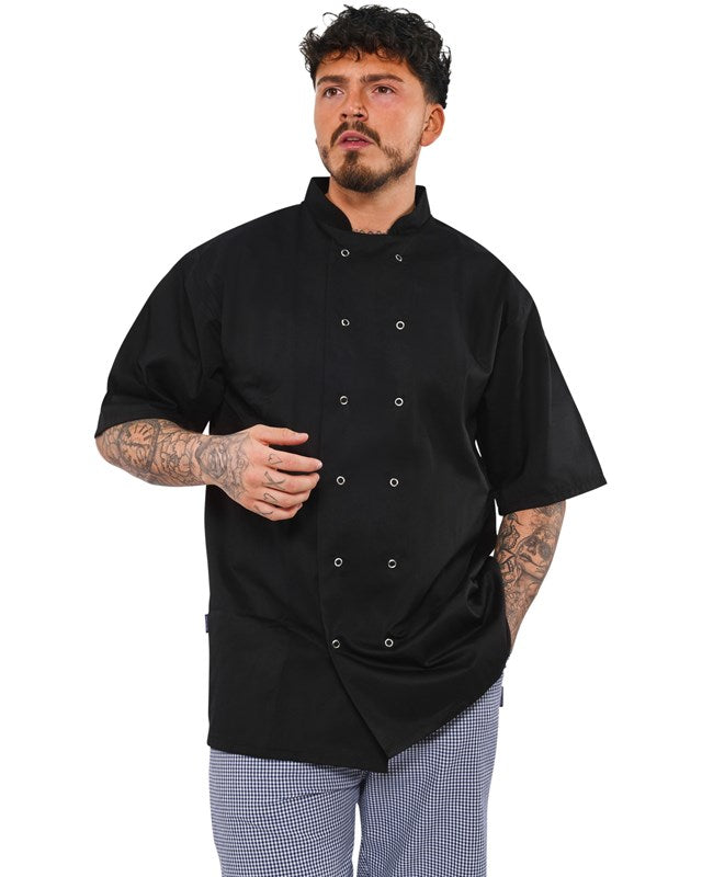 BonChef B102 Danny Short Sleeve Chef Jacket Unisex 240gsm - COOZO