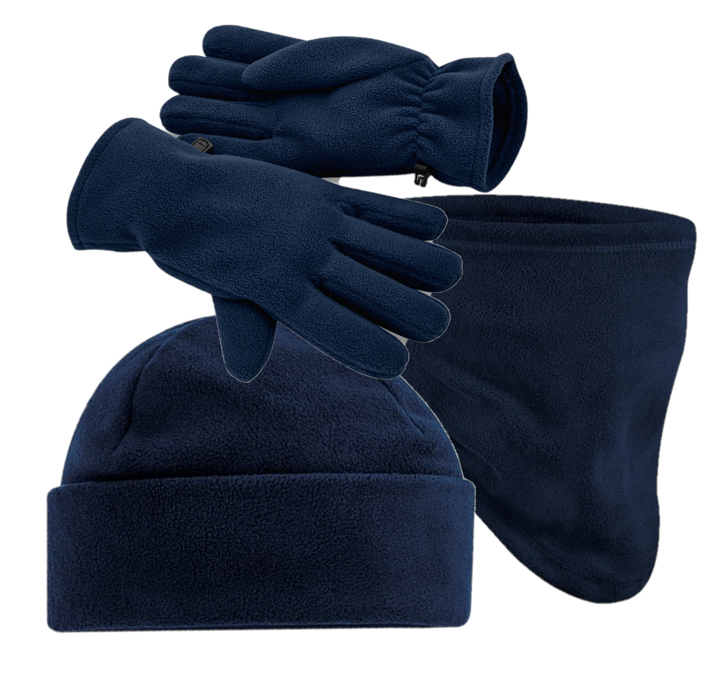 COOZO Recycled Fleece Beanie Scarf Snood Gloves Winter Accessory Sets - COOZO