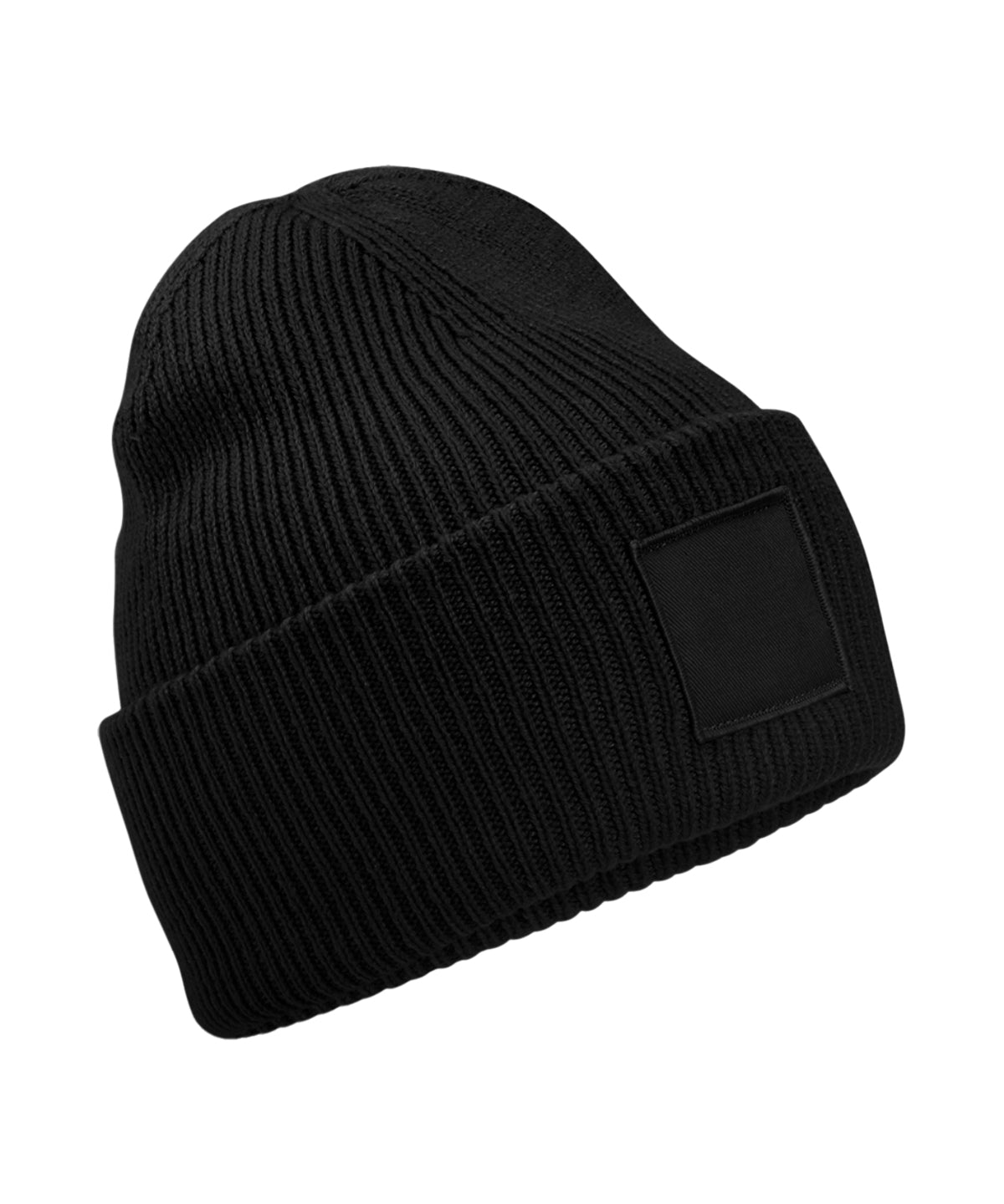 Beechfield B336R Deep-cuffed tonal patch beanie - COOZO