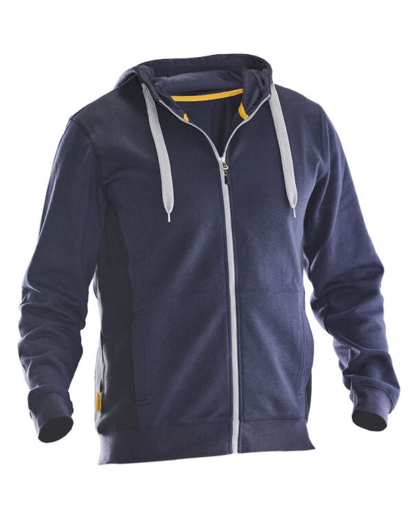Jobman JM5400 Sweatshirt Hoodie in double face fabric Zip at front - COOZO
