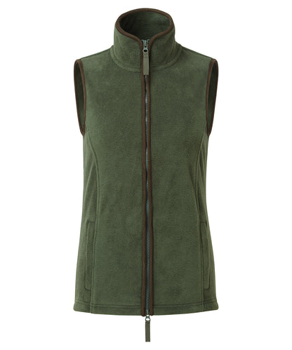 Premier PR804 Women's artisan fleece gilet High-neck rounded collar  leading into a two-way zipper 100% Polyester - COOZO