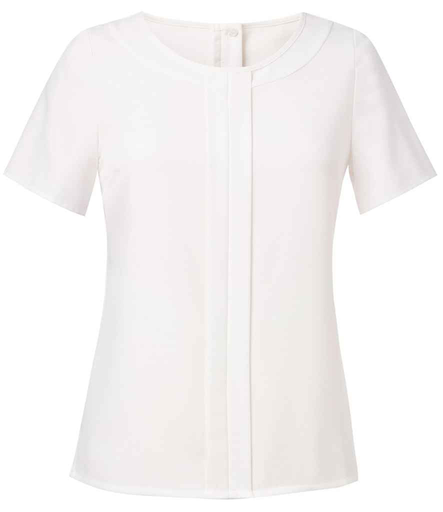 Brook Taverner BT2265 Women's Felina crepe de chine short sleeve blouse - COOZO