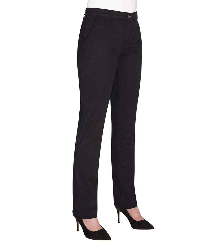 Brook Taverner BT2303 Ladies Houston Slim Leg Chino Trousers - COOZO