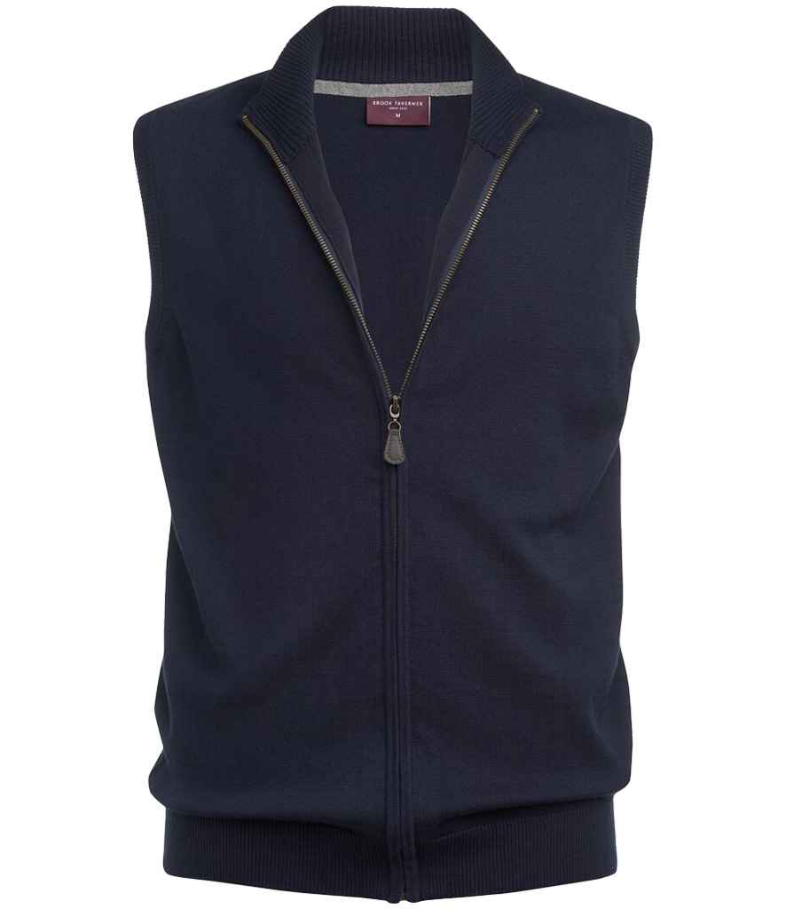 Brook Taverner BT4372 Lincoln Knitted Zip Gilet - COOZO
