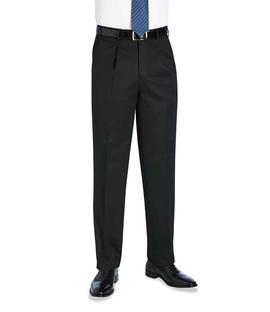 Brook Taverner BT8515 Delta single pleat trousers - COOZO